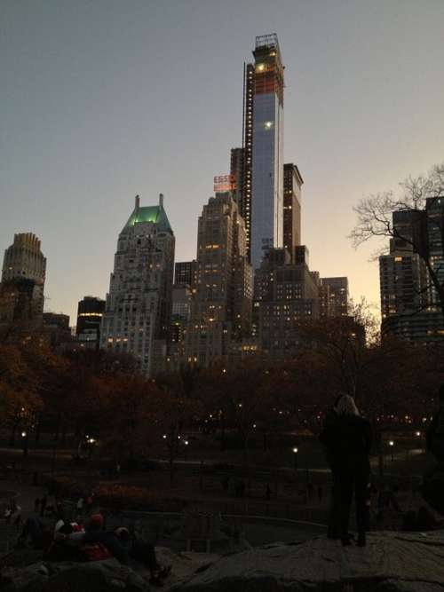 Nyc New York Skyline Sunset Dusk Building