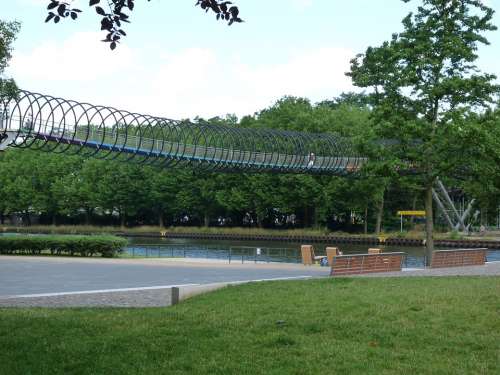 Oberhausen Rae Bridge Ruhr Area Rheinland Channel