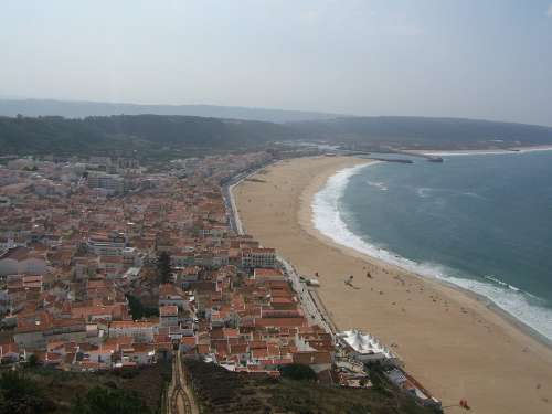 Obidos Portugal Ocean Beach Water Sand Sea