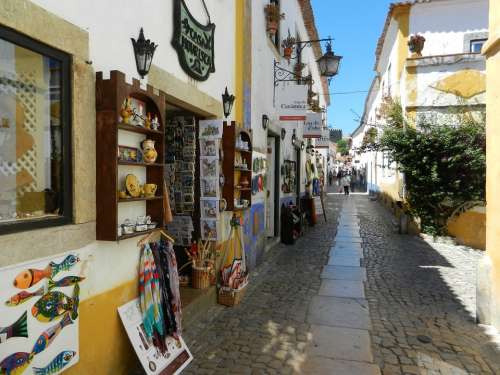 Obidos Portugal City Houses