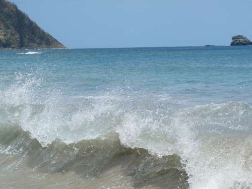 Ocean Wave Waves Beach Water Flowing Sea Outside