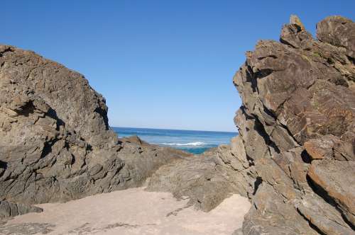 Ocean Sea Rocks Stone Water Coastline Nature