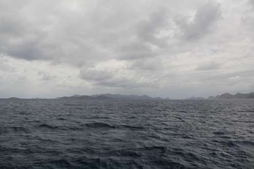 Ocean Clouds Sea Overcast Grey Gray Water Sky