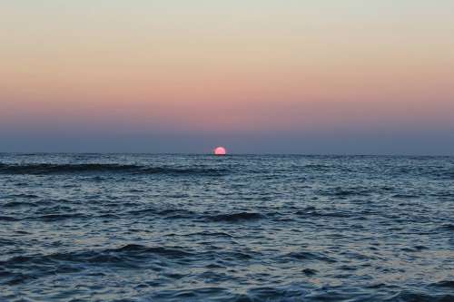 Ocean Sun Sky Water Nature Horizon Sunset