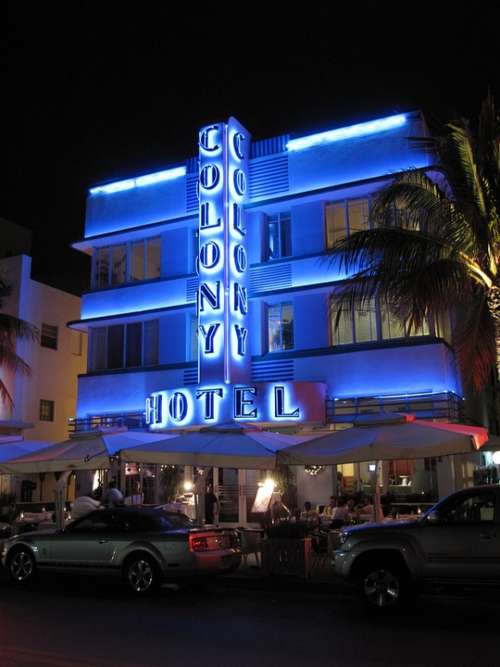 Ocean Drive Miami Beach Florida Hotel Colony