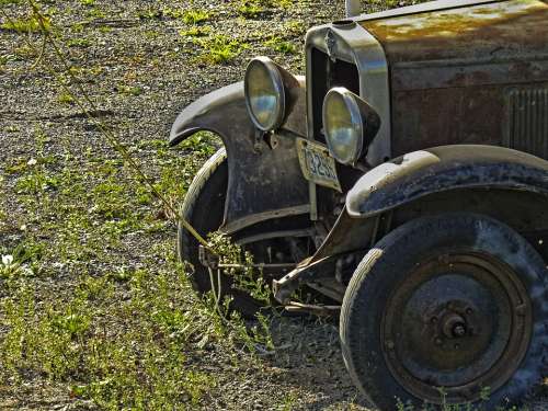 Old Chevrolet Rusty Metal Vehicle Old Timer Hdr