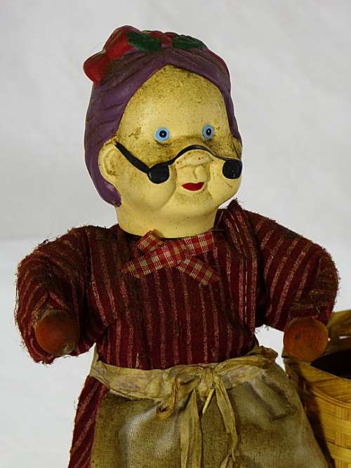 Old Woman Rural Field Peasant Costume Doll