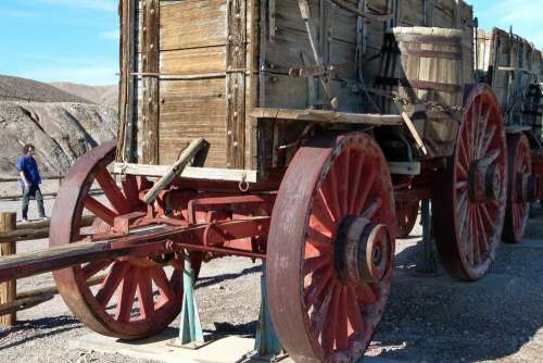 Old Wooden Wagon Transportation Western Style