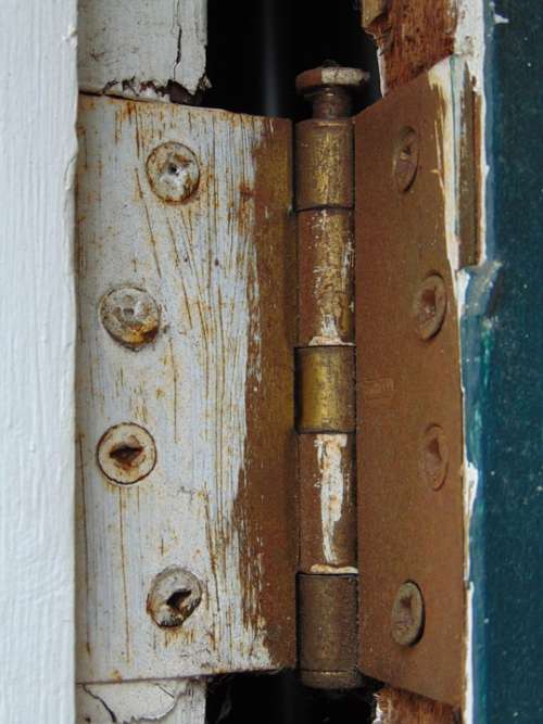 Old Door Hinge Rusty Metal Iron