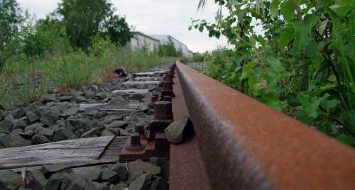 Old Rails Rust Shut Down Railway Sleepers