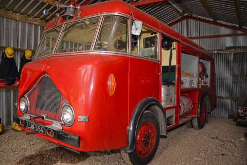 Old Fire Engine Emergency Vehicle Vintage Truck