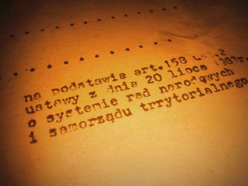 Old Document Typescript Paper