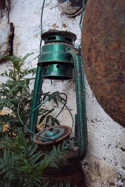 Old Lantern Broken Lantern Green Lantern Antique