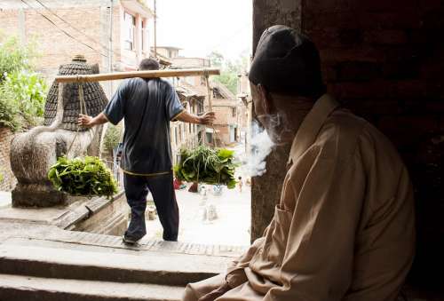 Old Man Smoking Smoker Smoke Man Cigarette
