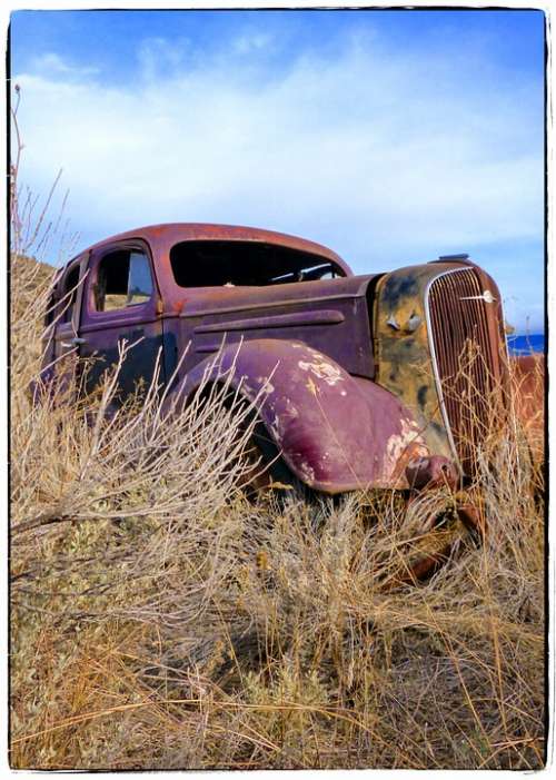 Old Timer Automobile Rusty Car Transportation
