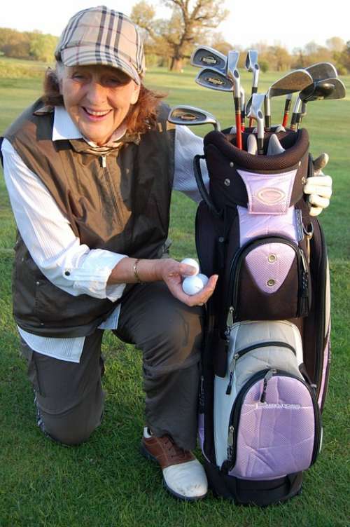 Older Lady Retired Sport Golf Saga Pensioner