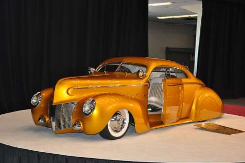 Oldtimer Car Vehicle Mercury 1940 Orange Hot Rod