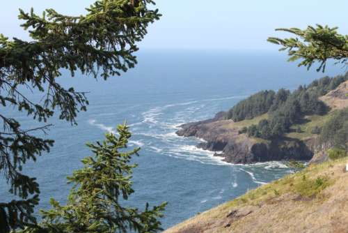 Oregon Coast Landscape Ocean Pacific Sea Water