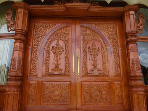 Ornate Door Wooden Carved Art Of Living