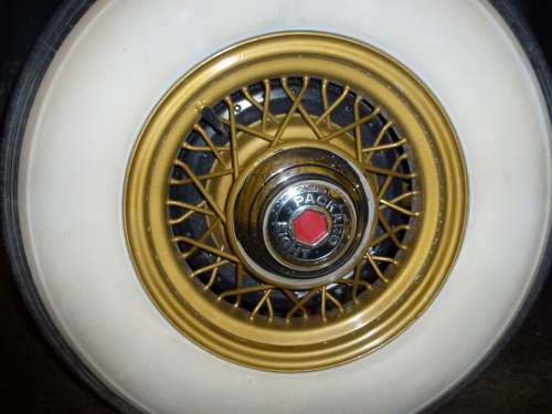 Packard Wheel Whitewall Tire Wire Rim Antique