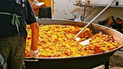 Paella Rice Food Party Spain