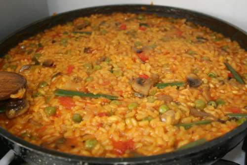 Paella Vegetarian Food Spain