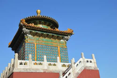 Pagoda China Temple Buddhism Culture Travel Sky