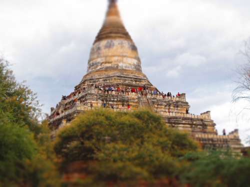 Pagoda Bagan Burma Tourists Temple