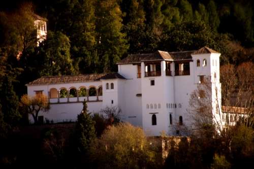 Palace Spain Granada Fortress Europe Castle