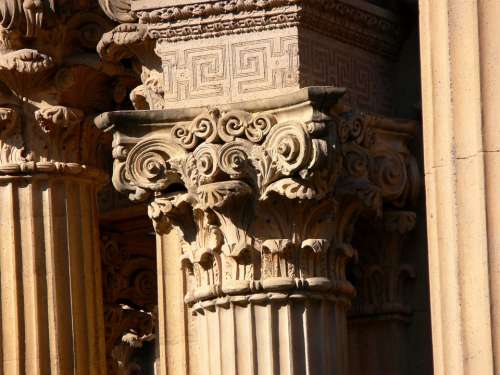 Palace Fine Arts San Francisco California Pillars