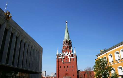 Palace Of Congress Trinity Tower Kremlin Wall