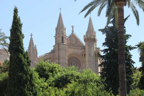 Palma Palma De Mallorca Church Cathedral Mallorca