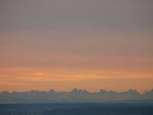 Panorama Alpine Morgenstimmung Sunrise Mountains