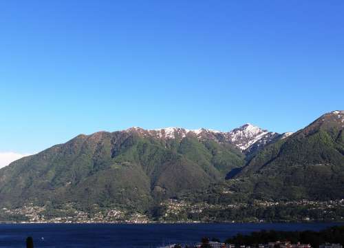 Panorama Locarno Lago Maggiore Raindrop Mountains