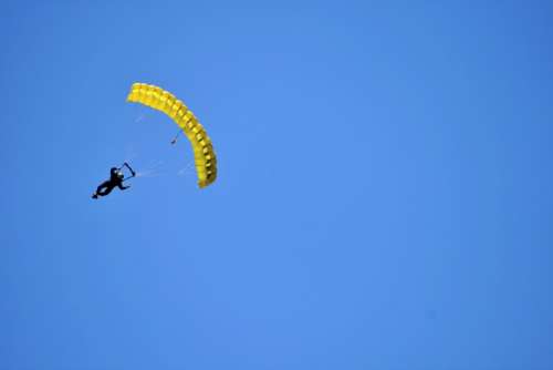 Parachutist Skydiver Skydiving Sky Parachute