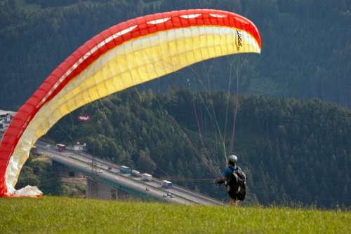Paragliding Mountain Autobahn Austria