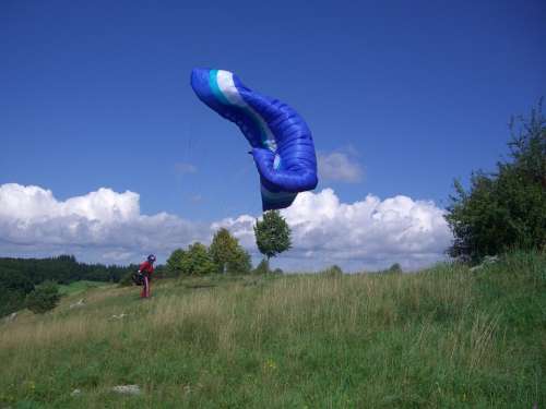Paragliding Start Trial Pilot Paraglider