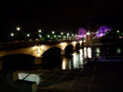 Paris France Bridge River Water Reflections