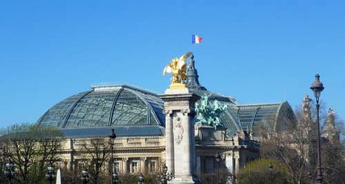 Paris Grand Palace Monument France Sky