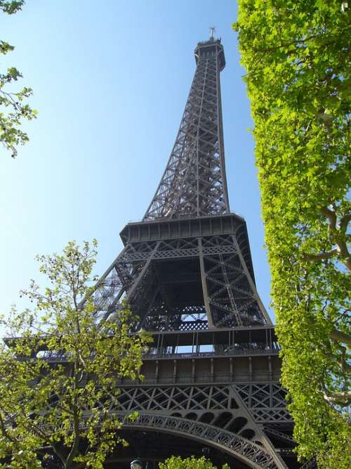 Paris Eiffel Tower Tower France Spring