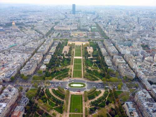 Paris France City Lookout Distant View View