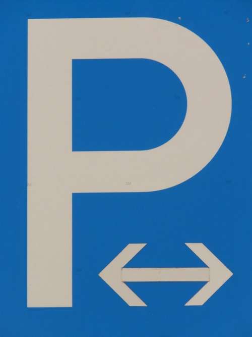 Park Parking Traffic Sign Shield Blue Road Sign