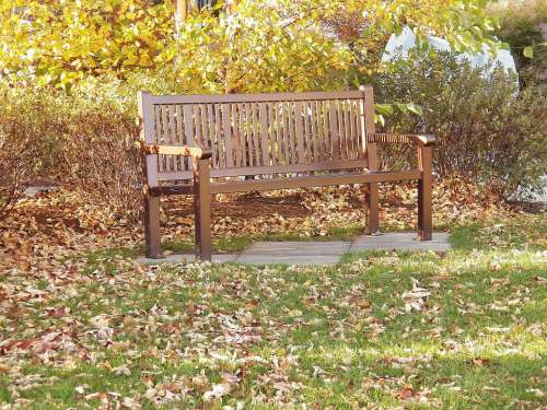 Park Bench Bench Seat Seats Rest Relax Autumn