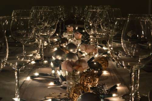 Party Table Decoration Wine Glasses Glass Slightly