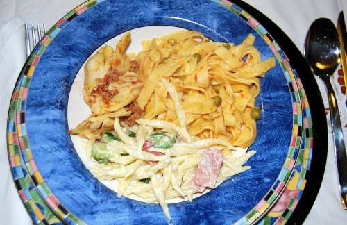 Pasta Dish Italian Noodles Tris Kitchen Food