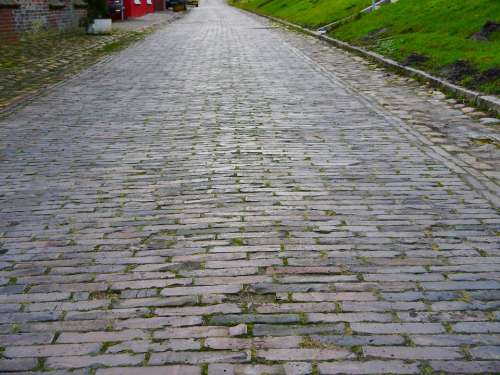 Patch Paving Stones Paved Architecture Road Old