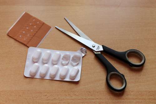Patch Tablets Scissors Ill Medical