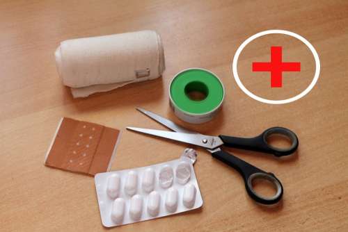 Patch Tablets Scissors Ill Medical Tie Patch Up