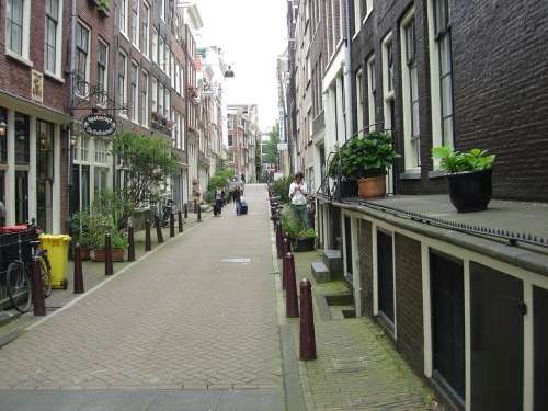 Pavement Alley Amsterdam Architecture Building