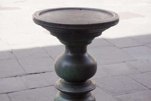 Payment Antique Table Bronze Patina Grain